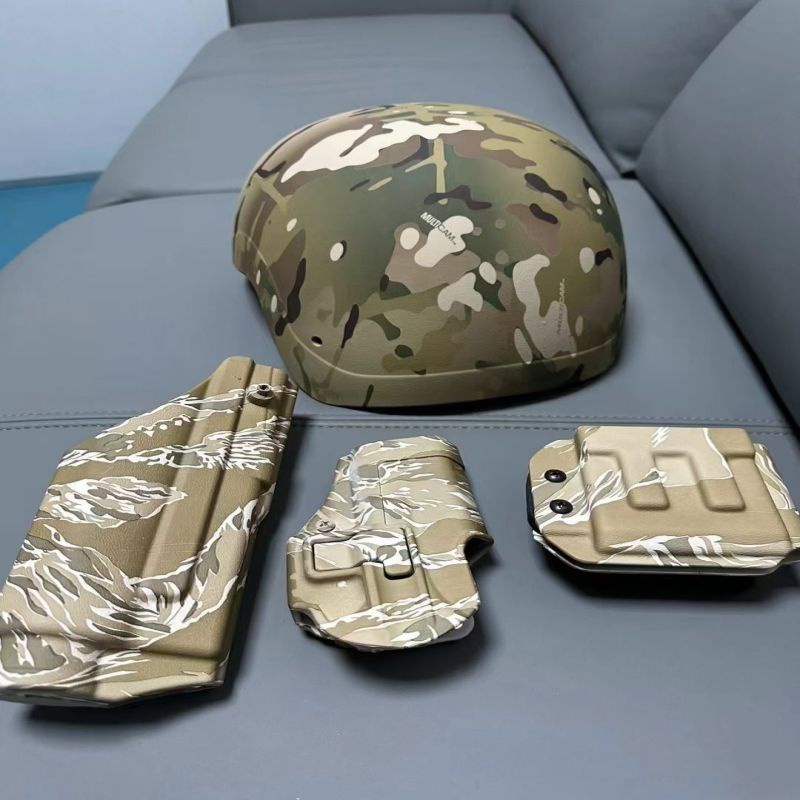 Multi camouflage hard hat protective gear